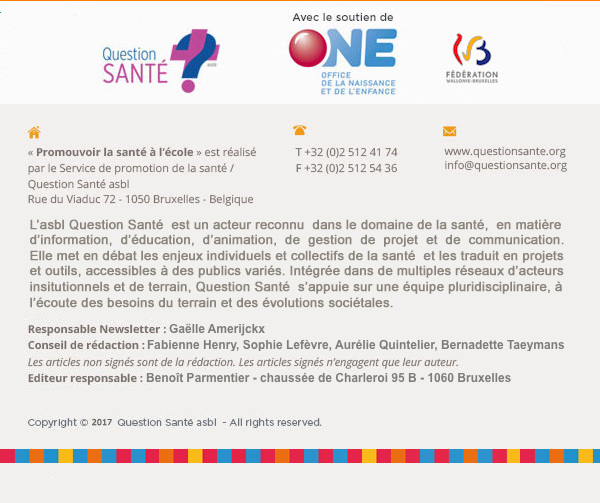Lettre d'information Question Santé - Footer